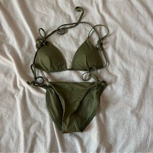 Topshop Khaki Bikini Set